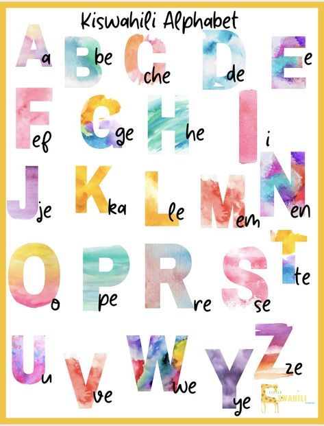 Kiswahili Alphabet for kids. Swahili Alphabet, Swahili Language, Exhibition Display Design, World Languages, Exhibition Display, Alphabet For Kids, Fantasy Armor, Display Design, Kenya