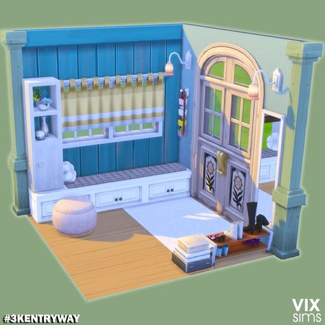 Vix (Victoria) on Instagram: “✨ Simple Entryway ✨ — My entry for the #3kentryway challenge ✨ Check out @simommy_brielle ✨ ➡️ Reshade: Lightbrigade by Harrie — • • • •…” Sims Entryway Ideas, Sims 4 Entrance Ideas, Sims Entryway, Sims 4 Entryway Ideas, Sims 4 Entry Way Ideas, Sims 4 Entryway, Simple Entryway, Sims Rooms, Sims Builds