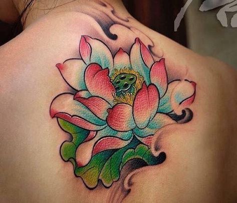 70+ colorful, black & white lotus flower tattoo designs and their meanings are listed in our article. We've gathered designs on almost all body places. White Lotus Flower Tattoo, Lotus Flower Tattoo Ideas, Flor Tattoo, Colored Tattoo Design, Koi Tattoo Design, Lotus Flower Tattoo Design, Japanese Flower Tattoo, Flower Tattoo Ideas, Dragon Tattoo Art