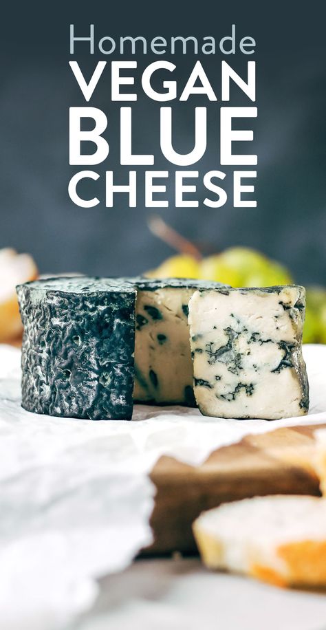 Vegan Blue Cheese Vegan Blue Cheese Recipe, Vegan Blue Cheese, Blue Cheese Recipes, Best Vegan Cheese, Vegan Probiotics, Cheese Vegan, Vegan Cheese Recipes, Cheese Making, Vegan Cooking