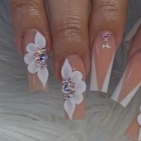 Acrylic 3d Flower Nails, 3d Nail Designs Flowers, 3d Nail Designs, 3d Flower Nails, Hard Nails, Acrylic Flowers, 3d Nails, Flower Nails, Nail Inspo