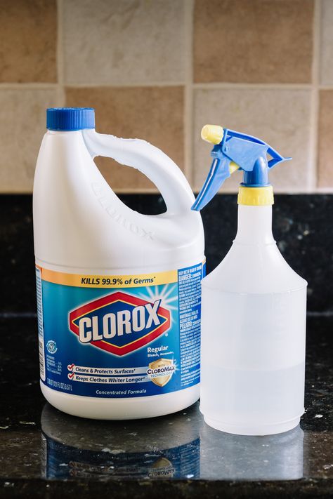 Clorox Spray, Bleach Spray, Household Disinfectants, Diy Household Cleaners, Clorox Bleach, Disinfectant Spray, Diy Sprays, Household Cleaning Tips, Cleaning Recipes