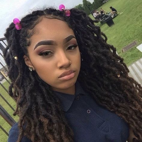 Dreads with pigtails Beautiful Dreadlocks, Faux Locs Hairstyles, Dreads Styles, Pigtail Hairstyles, Pinterest Hair, Dreadlock Hairstyles, Hair Crush, Locs Hairstyles, Girls Club