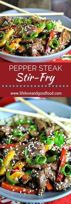 Pepper Steak Stir-Fry | Life, Love, and Good Food Pepper Steak Stir Fry, Steak Stirfry Recipes, Steak Stir Fry, Steak Marinade Recipes, Easy Steak Recipes, Easy Steak, Mapo Tofu, Steak Marinade, Beef Stir Fry