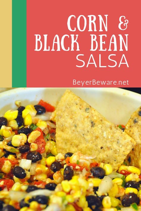 Corn and Black Bean Salsa is a simple corn salsa recipe made from canned tomatoes, fresh sweet corns, onions, jalapenos, garlic, cilantro, and seasonings. #MexicanRecipes #Salsa #Corn #Recipes #Appetizer #LocalFood Black Bean Corn Salsa Recipe, Easy Corn Salsa, Corn And Black Bean Salsa, Black Bean And Corn Salsa, Best Salsa Recipe, Corn Bean Salsa, Breakfast Hash Recipes, Corn And Black Bean, Black Bean Corn Salsa