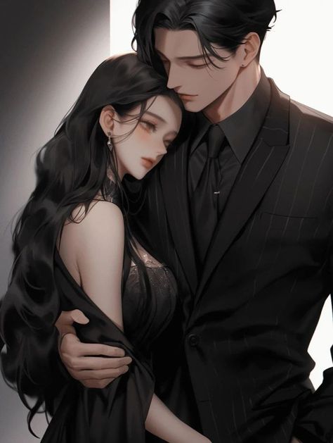 Family Pictures Anime, Digital Art Anime Couple, Digital Art Couple, Fantasy Couples, 얼굴 그리기, Images Kawaii, Manga Couple, Romantic Anime Couples, Dark Anime Guys