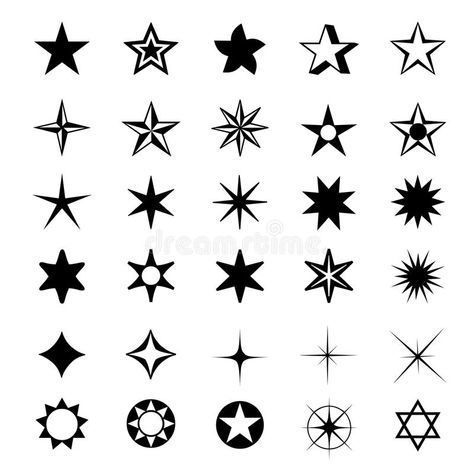 Star Shapes Symbol Icon Vector Illustration royalty free illustration Small Star Tattoos, Free Tattoo Designs, Star Tattoo Designs, Shape Tattoo, Star Illustration, Free Tattoo, Small Tattoo Designs, Symbol Design, Black Ink Tattoos