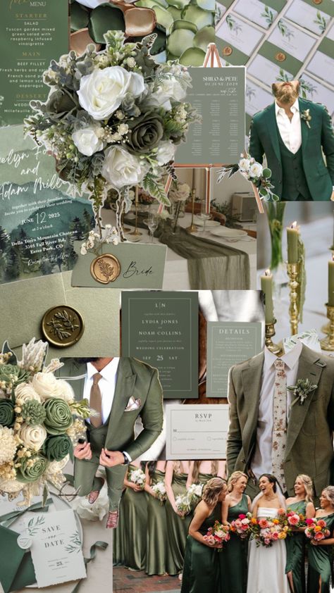 Wedding Theme Color Schemes, Wedding Theme Colors, Theme Color, My Themes, Future Wedding, Wedding Inspo, Wedding Colors, Olive Green, Color Schemes