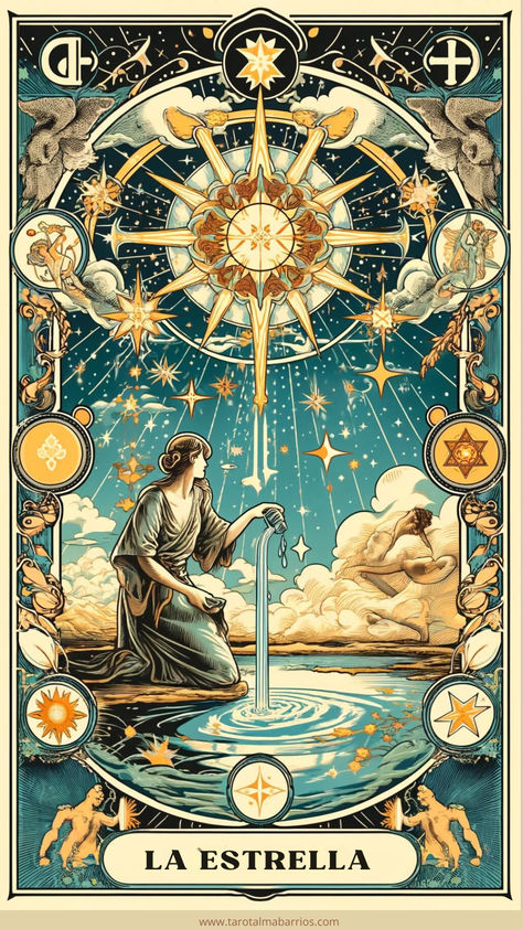 Vamos a explorar el significado y simbolismo de La Estrella para entender mejor cómo influye en una lectura de Tarot. Ballet Journal, Witch Wallpaper, Tarot Significado, Rock Poster Art, Angel Oracle Cards, Tarot Cards Art, Tarot Learning, Modern Witch, Tarot Art