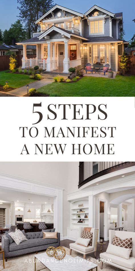 Do you want to manifest a house fast? Wanted to learn how to manifest dream house with the Law of Attraction? Since 2012, I have successfully used the Law of Attraction to buy and sell houses. Every time I move, I manifest a better house. Click here to learn my tips about manifestation for a house, scripting manifestation, affirmations, and tips like the 369 manifestation method. This is perfect for anyone who looking to learn the secret of the law of attraction. Manifest Dream Home Affirmations, How To Manifest A House Fast, Manifest New Home Affirmations, Mantra For New Home, Spell To Buy The House You Want, House Manifestation Affirmations, Manifestation For House, How To Manifest Your Dream House, How To Manifest A New House