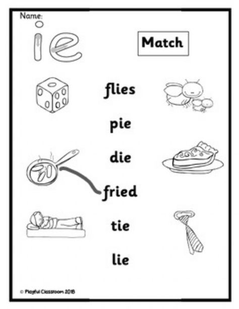 Words with ie sound online activity for grade3. You can do the exercises online or download the worksheet as pdf. Ie Sound Phonics Worksheets, Ie Words Phonics, Preschool Counting Worksheets, Jolly Phonics Activities, Teaching Vowels, Phonics Printables, Phonics Worksheets Free, Phonics For Kids, Blends Worksheets