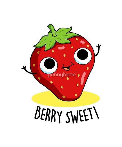 Drawing With Quotes, Strawberry Puns, Cartoon Strawberry, Cheesy Puns, Punny Puns, Punny Cards, Funny Food Puns, Food Pun, Happy Sunday Quotes