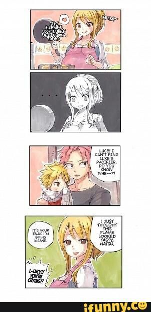 Lucy, Natsu, child, pregnant, funny, comic, text; Fairy Tail Fairy Tail Nalu Comic Lemon, Jerza Fairy Tail, Nalu Lemon, Fairy Tail Natsu Dragneel, Fairy Tail Kids, Nalu Comics, Fairy Tail Meme, Anime Pregnant, Fairy Tail Photos