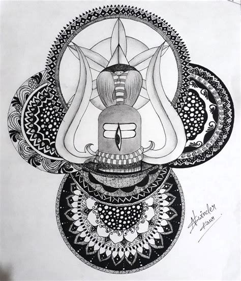 Shivratri Mandala Art, Shivji Mandala Art, Shiv Mandala Art, Shiva Mandala Art, Love Shiva, Shiva Mandala, Mandala Art Therapy, Pen Art Drawings, African Art Paintings