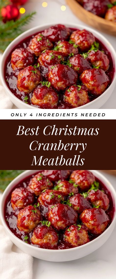 Image for Best Christmas Cranberry Meatballs Cranberry Meatballs, Christmas Cranberry, Christmas Meals, Christmas Meal, Christmas Recipes Appetizers, Holiday Appetizer, Christmas Dinner Ideas, Christmas Eve Dinner, Christmas Food Ideas