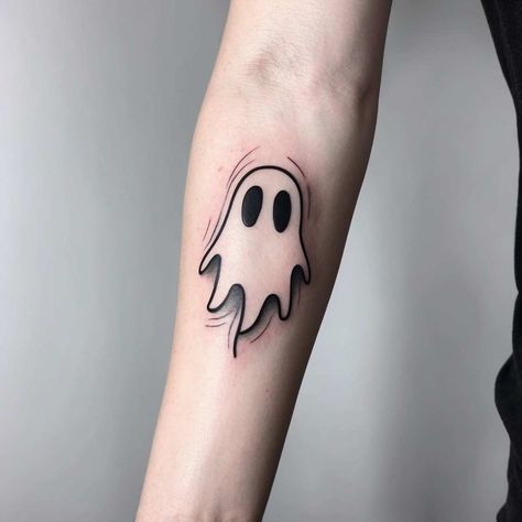 60+ Small Halloween Tattoos Ideas: Cute & Spooky Designs Cute Spooky Halloween Tattoo, Halloween Simple Tattoo Ideas, Small Simple Halloween Tattoos, Wednesday Tattoo Ideas, Spooky Micro Tattoo, Halloween Ghost Tattoo Ideas, Small Halloween Drawings, Ghost Tattoo Ideas, Small Spooky Tattoos