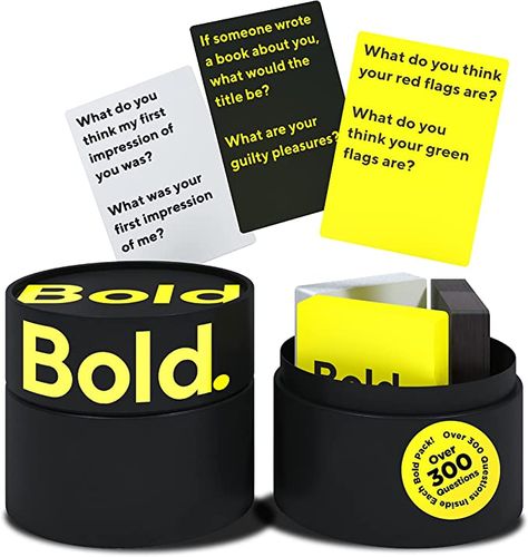 Bold - Conversation and Question Card Game for Adults - 3 Decks & 300+ Questions - Fun Ice Breaker, Relationship and Couples Gifts, Date Night Idea or Dating Cards - Ideal Adult Games or Couple Cards Deck Organization, Couple Cards, Deep Conversation Starters, Fun Icebreakers, Game For Adults, Giant Games, Couple Activities, Conversation Cards, Relationship Books