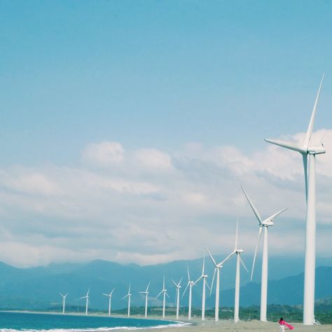 Bangui Windmills, Ilocos Norte Philippines. Bangui Windmills Ilocos Norte, Ilocos Norte Philippines, Ilocos Norte, Painting References, Wind Turbine, Philippines, Travel Inspiration, Places To Go, Travel