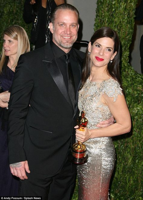 Sandra Bullock and husband Jessee James at the 2010 Oscars, within days she keft him after stories of his infidelity surfaced. Sandra Bullock Husband, After Story, Save My Marriage, Sandra Bullock, Daily Mail, Year Old, Take That, Actresses, Celebrities