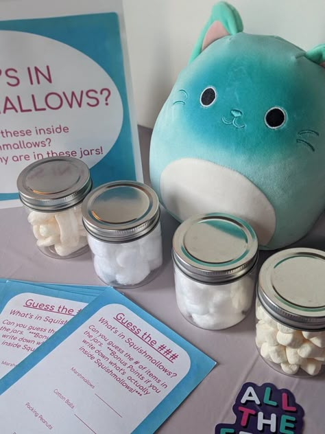 Squishville Birthday Party, Squishmallow Birthday Party Diy, Swuishmellow Birthday Party, Squishmallow Birthday Party Activities, Squishmallow Birthday Party Food, Adopt A Squishmallow Party, Squishmallow Party Food, Squishmellow Birthday Party Ideas, Squish Mellow Party Ideas