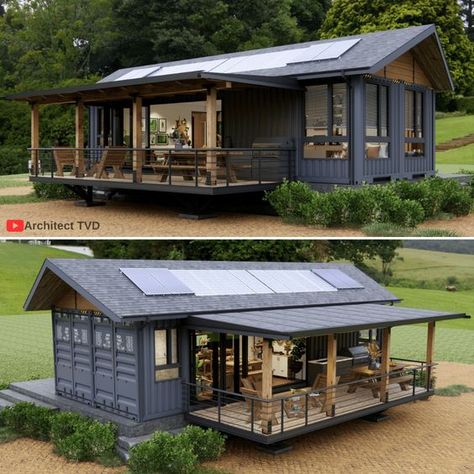 Discover compact and stylish 2-bedroom shipping container home plans, perfect for efficient, modern living. Shipping Container Homes Floor Plans, Container Farmhouse, 20ft Shipping Container Floor Plans, Inside Shipping Container Homes, Container House Design 2 Bedroom, One Story Container Homes, Shipping Container Home Interior, Shipping Container Guest House, 2 Bedroom Shipping Container Homes