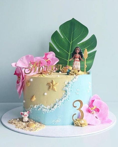 Moana Bday Cake, Moana Quince, Maui Birthday Party, Moana Birthday Cake Simple, Moana Birthday Cake Ideas, Moana Smash Cake, Moana Cake Ideas, Moana Cake Design, Moana Birthday Party Ideas