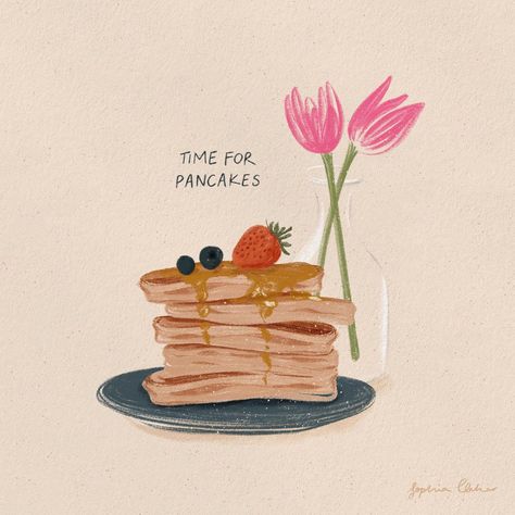 sophia | design & illustration on Instagram: “March is here and so is pancake day 🥞🌷 🏷 #illustration #illustrationartists #illustrator #illustratorsoninstagram #illustrationdaily…” Pancake Quotes, Pancakes Illustration, Pancake Illustration, Day Illustration, Pancake Day, Illustrators On Instagram, Illustration Artists, Design Illustration, Pancakes