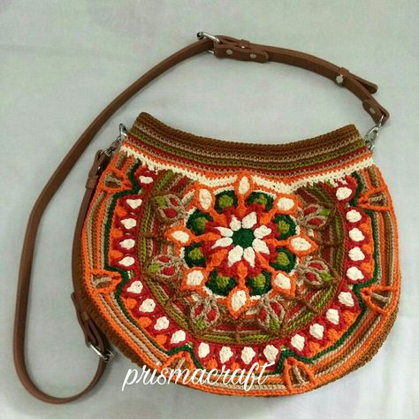 Overlay Crochet, Crochet Backpack, Crochet Mandala, Crochet Purses, Crochet Handbags, Crochet Bag, Backpack Bags, Designer Dresses, Purse