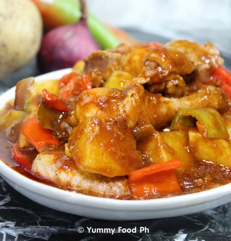 Chicken Mechado, Mechado Recipe, Stew Chicken, Stew Chicken Recipe, Paprika Chicken, Chicken Meat, Chicken Potatoes, Chicken Stew, Sweet And Sour Pork