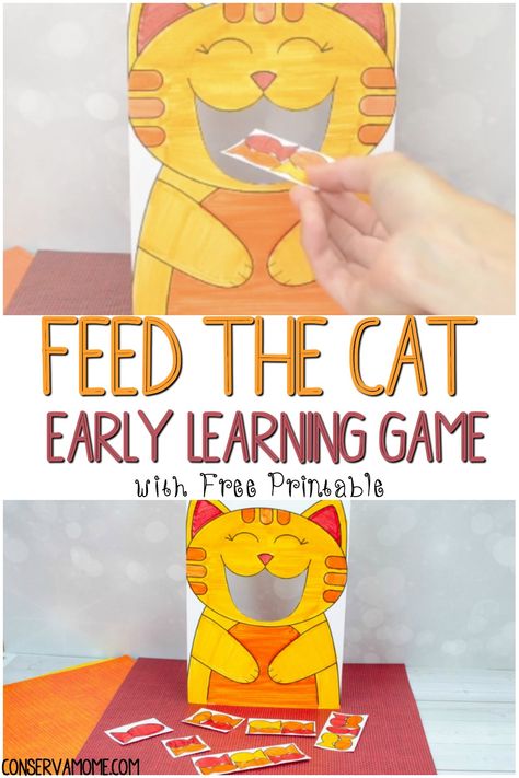 Teaching your little ones counting and early learning skills just became easier thanks to this fun Feed the cat Early learning game. #preschool #earlylearninggames #Preschoolgames Preschool Pets Unit, Preschool Pet Activities, Animal Activities For Kids, Pets Preschool Theme, مشروعات العلوم, Cat Activity, Learning Skills, Fine Motor Skills Activities, Motor Skills Activities