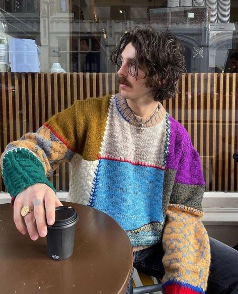 Frank Longbottom Aesthetic, Regan Walker, Masc Fashion, Knitwear Sweater, Knitwear Men, Men's Knit, Character Outfits, Knitting Inspiration, Look Cool