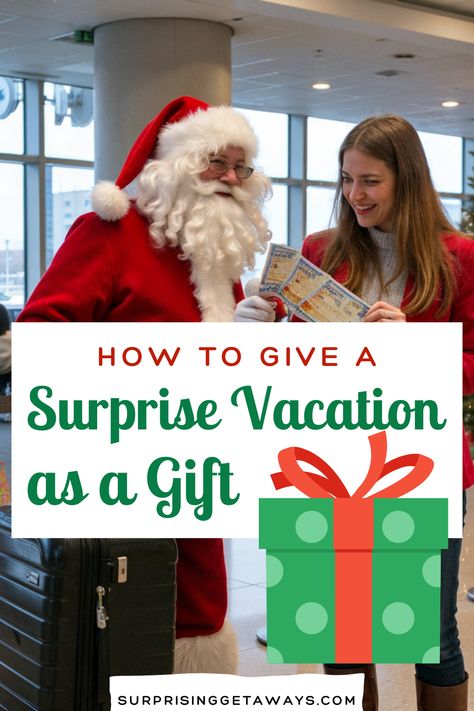 🌍🎁 "10 Genius Ways to Gift a Vacation They'll Never Forget!" 🎉✈️ How To Gift A Vacation For Christmas, Fun Ways To Give A Vacation As A Gift, Trip Gift Ideas Surprise, How To Wrap A Surprise Trip Gift Ideas, Surprise Vacation Reveal Ideas Husband, Trip Announcement Ideas Surprise, Vacation Gift Ideas Surprise, How To Give A Trip As A Christmas Gift, Cruise Surprise Ideas For Adults