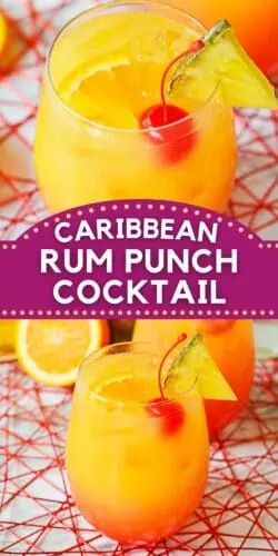 Rum And Grenadine Cocktails, Lime Juice Cocktail, Orange Cocktail Recipes, Caribbean Rum Punch Recipe, Caribbean Rum Punch, Alcoholic Fruit, Rum And Orange Juice, Rum Punch Cocktail, Rum Punch Recipe