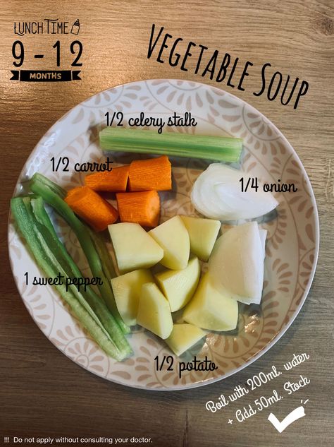 Baby Food 9-12 Months, Recipes For Baby 9-12 Months, Baby Recipes 9-12, Baby Food Recipes 9-12, 9 Months Baby Food, 10 Months Baby Food, Soup For Babies, 12 Month Baby Food, Baby Lunch