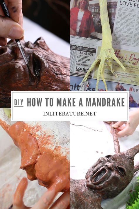 How To Make a Mandrake [Herbology at Hogwarts] | In Literature Harry Potter Mandrake, Hogwarts Party, Harry Potter Props, Cumpleaños Harry Potter, Harry Potter Food, Dinner Party Themes, Theme Harry Potter, Harry Potter Halloween, Harry Potter Decor