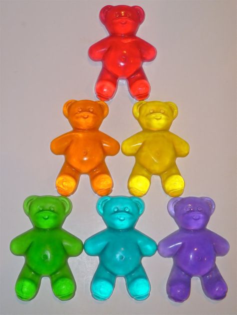 GUMMI BEAR Scented Glycerin Soap Gummy Bear Candle, Gummy Bear Molds, Gummy Bear Soap, Soap Party Favors, Resin Gummy Bear, Gummi Bears, Rainbow Bath Bomb, Soap Craft, Pick 3