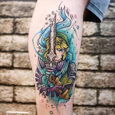 Official VideoGameTattoo Page (@videogametatts) • Instagram photos and videos Triangle Tattoo Meaning, Nintendo Tattoo, Traditional Black Tattoo, Zelda Tattoo, Gamer Tattoos, Hippie Tattoo, World Famous Tattoo Ink, Mystical Tattoos, Nerd Tattoo