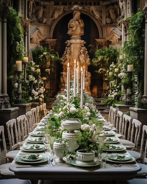 Tuscan Style Tablescapes, Vintage 1800s Aesthetic, Rm Birthday, Floral Backdrop Wedding, Green Wedding Decorations, Bride Planning, Earthy Wedding, Top Wedding Dresses, Floral Backdrop