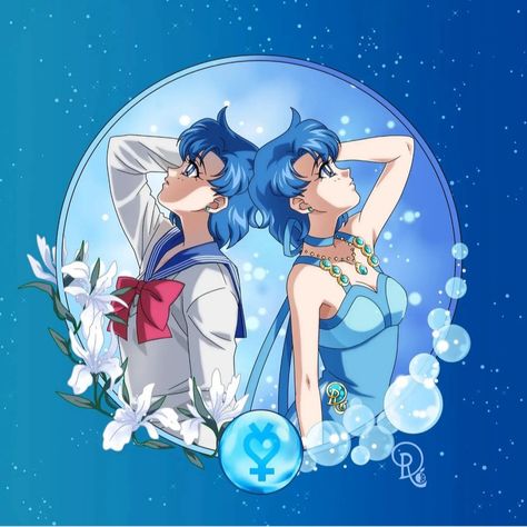 Princess Mercury, Moon Universe, Ami Mizuno, Neo Queen Serenity, Naoko Takeuchi, Minako Aino, Sailor Senshi, Sailor Moon Fan Art, Moon Aesthetic