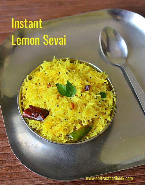 Lemon sevai recipe Idiyappam Recipe, Sevai Recipe, Lunch Box Rice, Lemon Rice Recipe, Recipes Using Rice, Country Chicken, Instant Rice, Lemon Rice, Rice Vermicelli