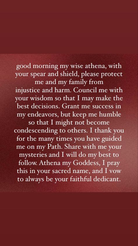 Athena Prayer, Athena Altar, Mythology Goddesses, Hellenic Polytheism, Deity Work, Athena Greek Goddess, Witchcraft Aesthetic, Greek Mythology Goddesses, Offering Prayer