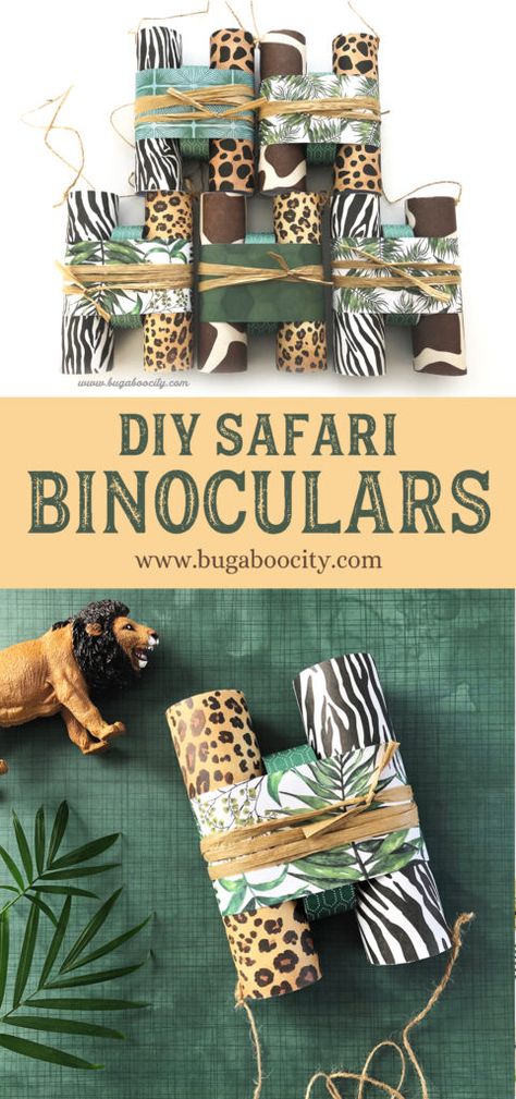 Safari Binoculars, Binocular Craft, Tropisk Fest, Safari Crafts, Safari Theme Birthday Party, Theme Bapteme, Jungle Theme Birthday Party, Jungle Safari Birthday, Wild Birthday Party