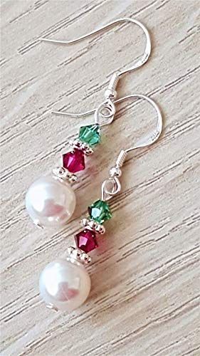 Christmas Dangle Earrings With Beads, Handmade Beaded Earrings For Christmas Gift, Festive Christmas Beaded Drop Earrings, Holiday Beaded Jewelry, Beaded Christmas Earrings Toocutebeads.com, Holiday Jewelry Ideas, Christmas Jewelry: Dangling Bead Drop Earrings, Knots Jewelry, Christmas Jewelry Diy