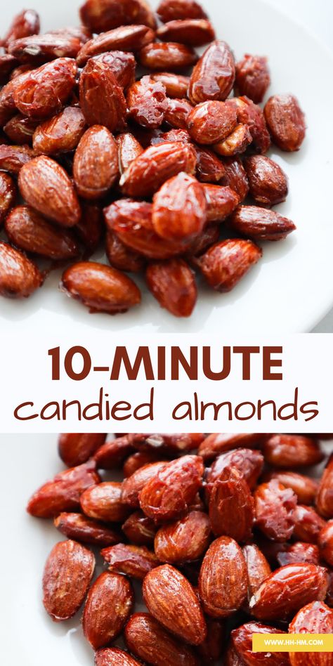 Almond Snack Ideas, Candy Coated Almonds, Cinnamon Almonds Recipe, Flavored Almonds Recipe, Maple Almonds, Candy Almonds, Candied Almonds Recipe, Mom Snacks, Glazed Almonds