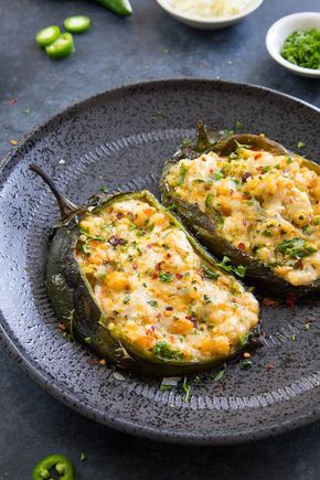 Cajun Shrimp Stuffed Poblano Peppers Poblano Peppers Recipes, Murgh Makhani, Chili Pepper Recipes, Homemade Cajun Seasoning, Poblano Peppers, Hot Sauce Recipes, Brunch Food, Green Peppers, Stuffed Poblano Peppers