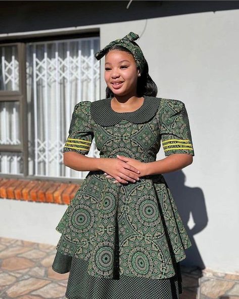 Makoti Attire, Setswana Traditional Dresses, Sotho Traditional Dresses, Sesotho Traditional Dresses, South African Traditional Dresses, Traditional Dresses Designs, Traditional Attires, African Traditional Wear, African Traditional Wedding Dress