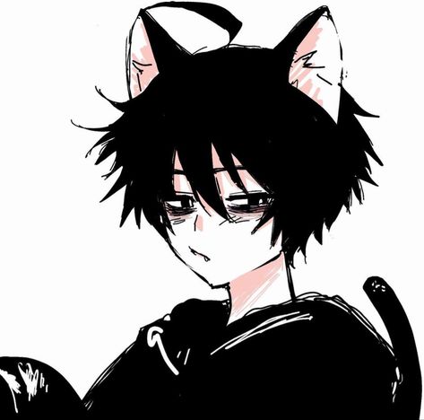 Anime Catboys Icons, Cute Catboy Pfp, Soft Emo Boy Aesthetic, Gamer Boy Pfp, Catboys Anime, Catboy Drawing, Dogboy Pfp, Soft Emo Boy, Cat Boy Pfp