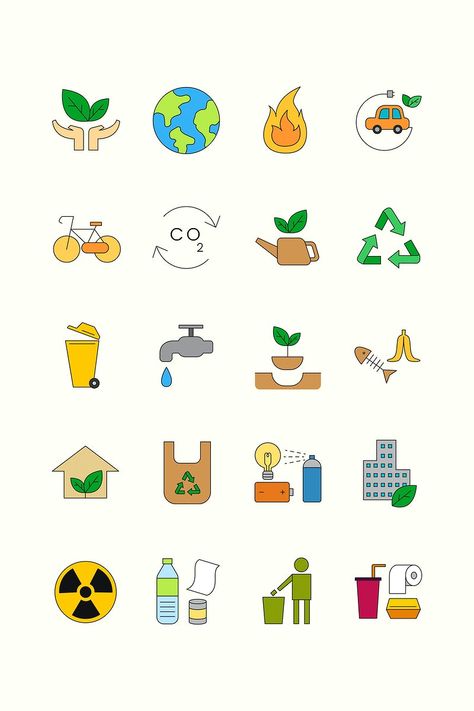 Recycle Illustration, Save Environment, Ecology Design, Recycle Symbol, Free Characters, Set Free, Save Earth, Carbon Footprint, Simple Shapes