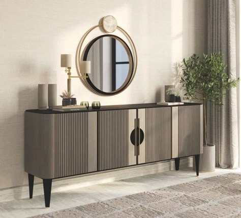 A VERSATILE LIVING SPACE Chester Cabinet, Cupboard Sections, Console Table Decor, Console Unit, Luxury Console, Console Table Styling, Console Table Design, Console Furniture, Dinning Room Design