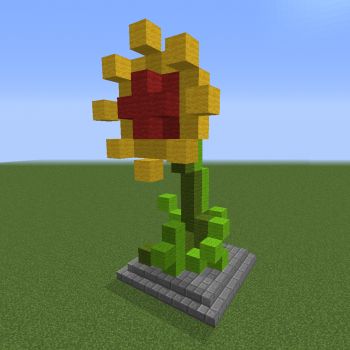 Flower Statue - GrabCraft - Your number one source for MineCraft buildings, blueprints, tips, ideas, floorplans! Minecraft Wonderland, Minecraft Building Blueprints, Build Minecraft, Minecraft Steampunk, Minecraft Statues, Alien Plants, Minecraft Cottage, Minecraft Inspiration, Fairy Statues